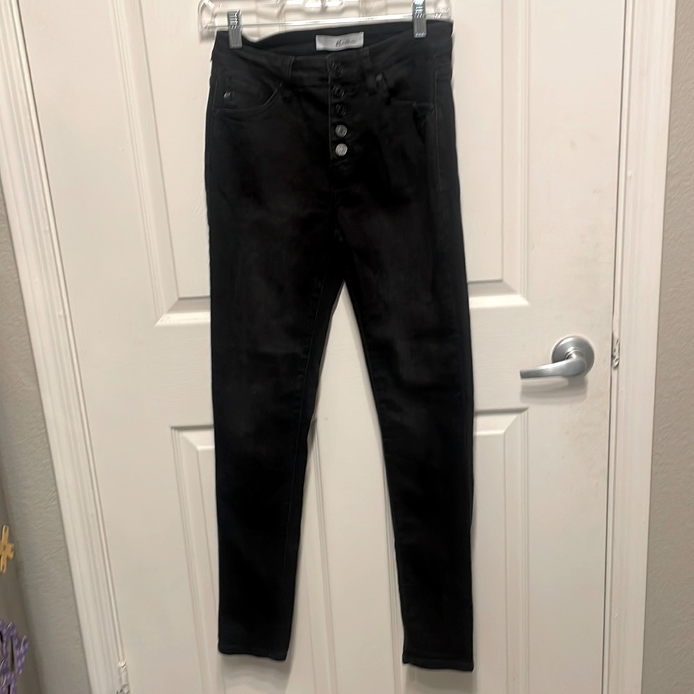 KanCan black, non-distressed denim
